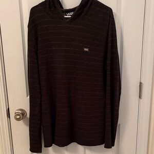 Vans Charcoal Striped Pullover HoodieSuze Medium